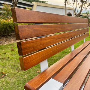 Modern stil açık galvanizli ÇELİK TABAKA kilise parkı tasarım bahçe özel açık katı ahşap tezgah parkı ahşap tezgah mobilya