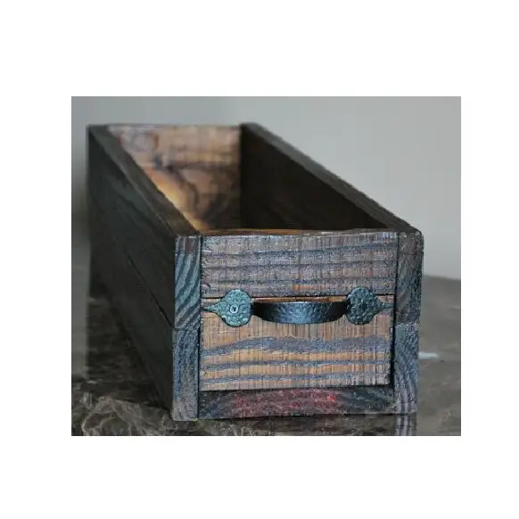 Caja de almacenamiento hecha a mano cruda Cajas de frutas de madera Cajas de madera rústicas Exhibición decorativa vintage
