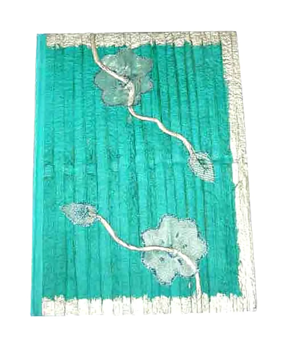 Di modo del turchese con texture di cotone fatta a mano di carta fantasia album di foto