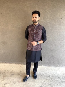Ceket ile Modern Kurta seti sunan en iyi kalite parlak viskon dokuma haneli klasik Kurta pijama ile tarzınızı giymek - Product Image 4