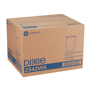 ディキシー使い捨て紙ホットコーヒーカップ、2342WS、<span class=keywords><strong>12</strong></span> <span class=keywords><strong>Fl</strong></span>。オズ、経路、500カウント (25カップ/スリーブ、20スリーブ/ケース)