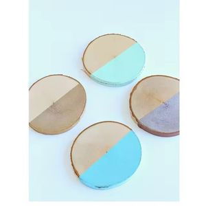 Muhteşem tasarım fincan ve cam ahşap ve reçine bardak altlığı takımı restoran sofra dekoratif cam Coaster - Product Image 2