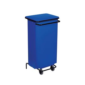 Cubo de basura con pedal de gran tamaño de acero recubierto de polvo duradero de alto rendimiento manos libres fácil clasificación de residuos - Product Image 1