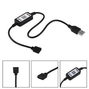 Синий зуб RGB Светодиодная лента музыкальный контроллер USB 4Pin 5V 24V Mic Mode 1600 миллионов цветов диммер мини RGB полосы света - Product Image 2