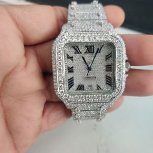 Ultimate <strong>Flex</strong> Fully Iced Out Automatic Moissanite Fashion Watch Limited <strong>Edition</strong> Bust Down Big Dial Stainless Steel Luxury