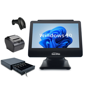 Водонепроницаемая ультра тонкая система с несколькими интерфейсами Windows 10 POS