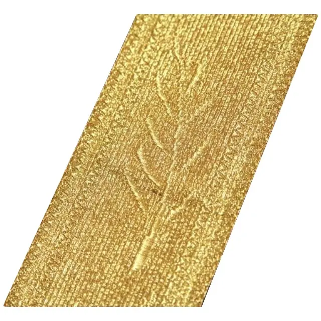 ริบบิ้นถักทอ Jacquard สีเงินเมทัลลิคฝรั่งเศส,ทำจากโลหะสีทองแบบสั่งทำตามขนาดที่กำหนดเองและการออกแบบโดย EBC