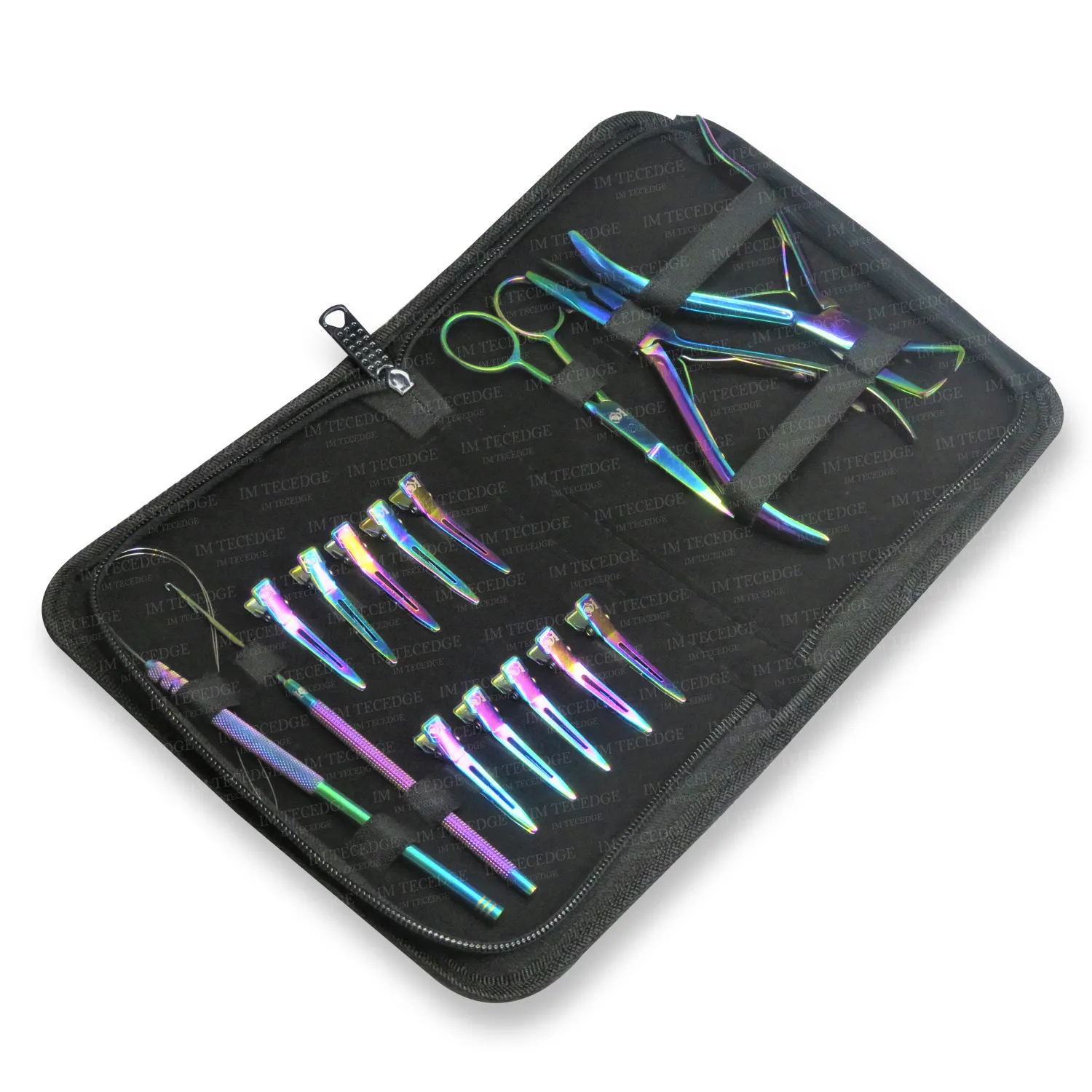 Mini Kit de accesorios para salón de belleza, 2023 Plasma Multicolor Pro, extensión de cabello, anillos de microcuentas, alicates, herramientas