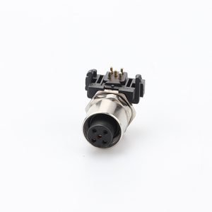 M12 Panel Mount 2p 3p 4p 5p 6p <strong>Sensor</strong> X L <strong>Code</strong> Socket Plug 90 Degree Elbow Assembly Connector Solder Screw - Product Image 3