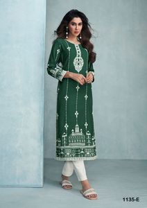 インドの衣装スタイリッシュな最高の生地エスニック服良質の純粋なレーヨンクルティパンツとラクナビステッチ世界的な供給