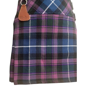BILLIE kadın rahat 13oz akrilik yün Tartan <span class=keywords><strong>Kilt</strong></span> bütçe ekonomik Scottish giyim 2 tokaları ile deri kayışlar
