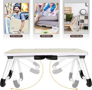 Lap bàn với máy tính bảng Khe cắm có thể gập lại máy tính xách tay bảng với ngăn kéo lưu trữ giường di động bàn cho máy tính xách tay máy tính khay với cup chủ - Product Image 6