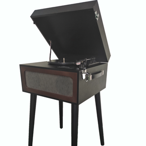 3-Speed BT Record Player Retro Turntable with Built-in Speakers and Removable Legs - Product Image 1