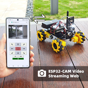 TSCIN BUNY Wrover Cam <span class=keywords><strong>Smart</strong></span> <span class=keywords><strong>Robot</strong></span> <span class=keywords><strong>Car</strong></span> für WiFi Wireless Transmission 4WD für ESP32 Kit Roboter kompatibel mit <span class=keywords><strong>Arduino</strong></span> Ide