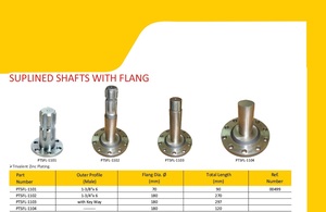 Suplined <strong>Shafts</strong> with Flang Used to Transmit High Torques While Enabling Simultaneous Axial Movement Industrial Splined <strong>Shaft</strong> - Product Image 5