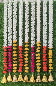 Mogra Rose Bell String Flower Garland Floral Wedding Decoration Diwali Festival Event <strong>Cradle</strong> Ceremony Christmas New Decor Idea - Product Image 2