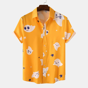 万圣节恐怖外观高品质派对功能定制设计街头穿衬衫 - Product Image 3
