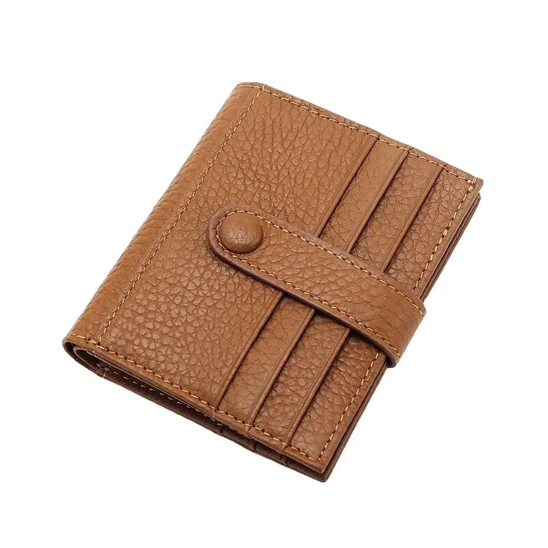 Wholesale Minimalist Slim Rfid Saffiano Leather Credit Card Holder Wallet Cardholder For Women Gift id card holder