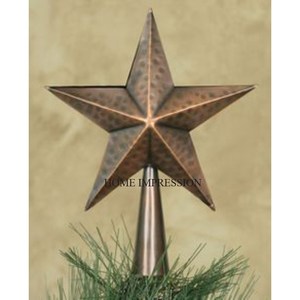アンティーク仕上げ金属製吊り星飾りホームクリスマス用