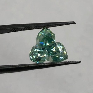 ブルーカラーリリーカットMoissaniteダイヤモンド - Product Image 3