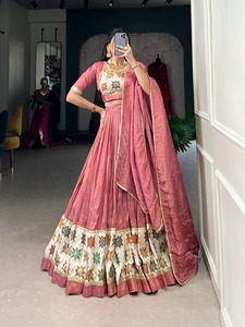 最新のデザイナー衣装売れ筋最高の純粋なきらめき<span class=keywords><strong>Lehenga</strong></span> Choli & Dupatta with Plain and Printed Work Woman Fashion Exporter