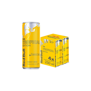Red Bull Yellow Edition Energy <strong>Drink</strong>, Tropical, with 114mg Caffeine Plus Taurine &amp; <strong>B</strong> Vitamins, 12 Fl Oz, Pack of 12 Cans