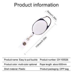 Deyi Bán Buôn Nhiệm Vụ Nặng Nề Có Thể Thu Vào Huy Hiệu Chủ Reel Kim Loại ID Người Giữ Huy Hiệu Với Vành Đai Clip Vòng Chìa Khóa Cho Thẻ Tên Keychain - Product Image 5