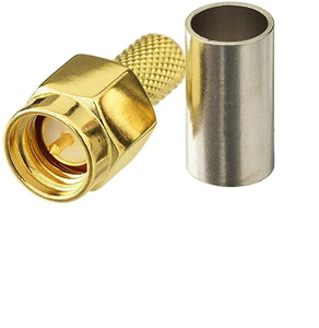 <strong>SMA</strong> Male Crimp Connector RG58 HLF200 RG141 Coaxial Cable with Plug for Wireless RF Antenna for Telecom Applications - Product Image 1