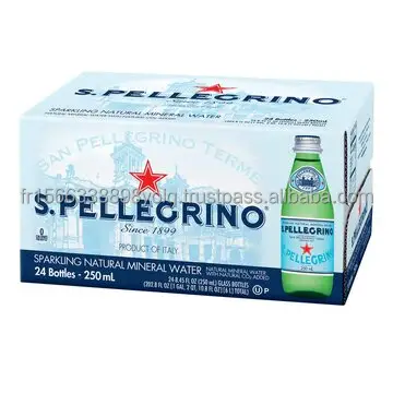 San Pellegrino Eau minérale pétillante naturelle d'Italie 12ct 1L Verre B-Executive Beverage