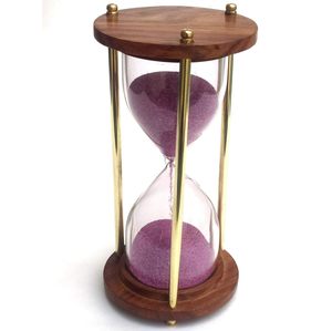 Durevole vetro anello circolare sabbia Timer orologio con supporto in metallo Display digitale Logo personalizzato per arredamento casa ufficio - Product Image 6