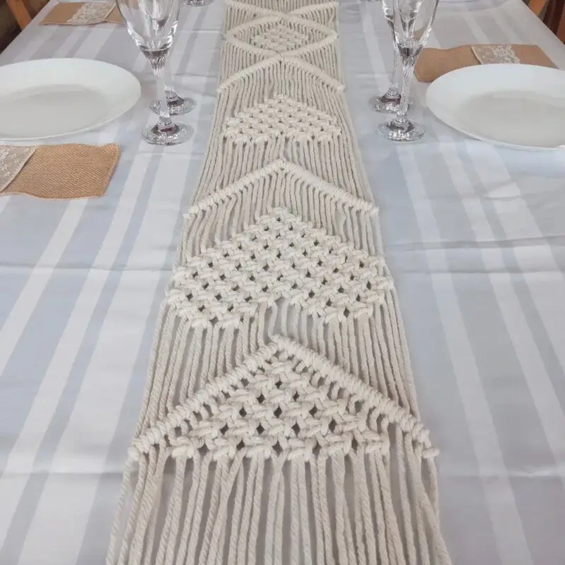 ผ้าคาดโต๊ะแบบเรียบง่ายสไตล์โบโฮสำหรับตกแต่งบ้านโต๊ะแบบเรียบง่ายสไตล์2023