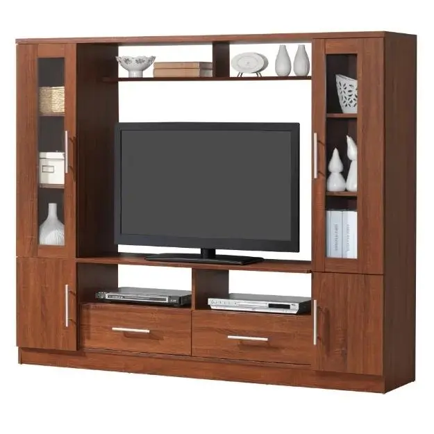 Estantes de madera de Acacia para TV, Muebles personalizados, placa de borde vivo moderna de lujo, superventas