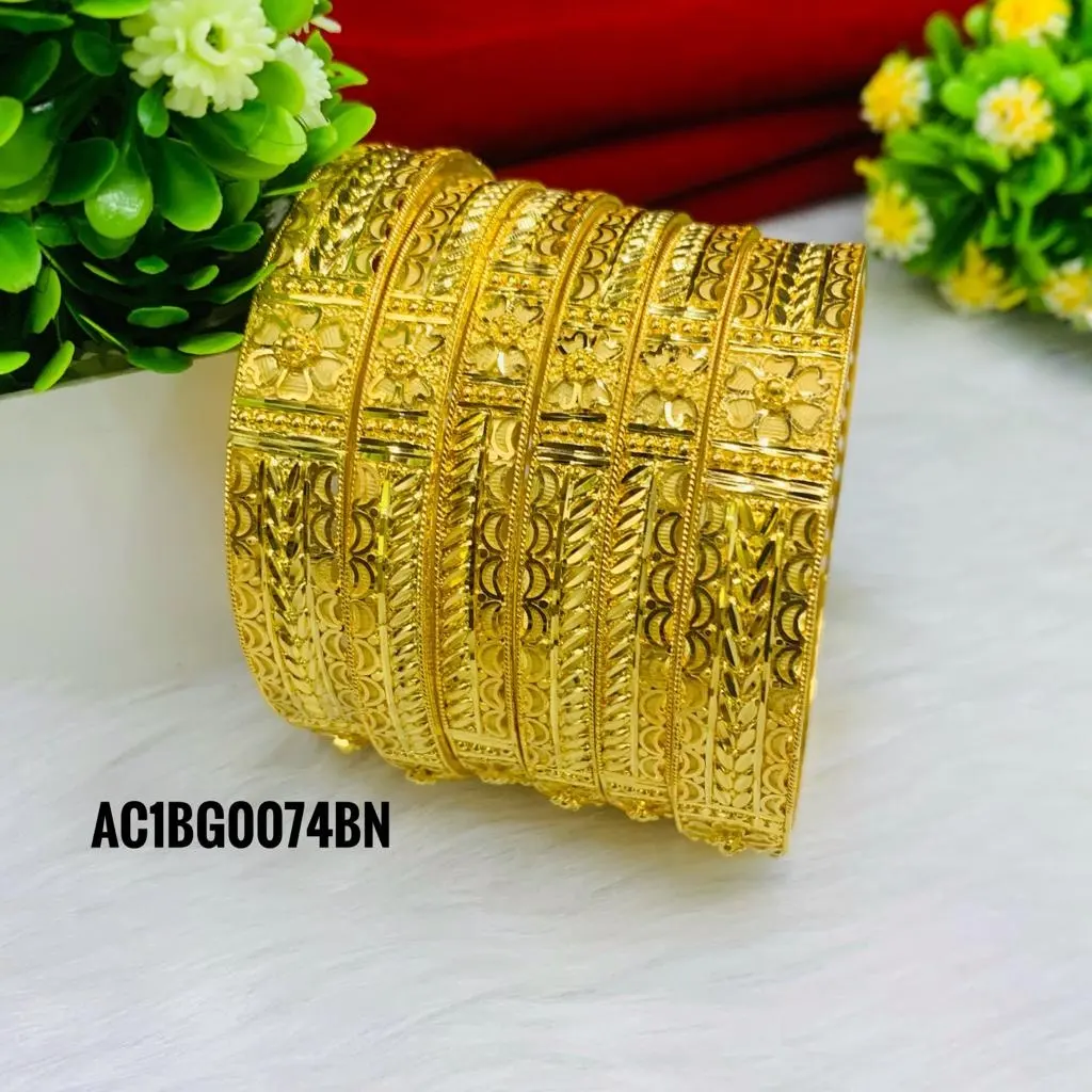 Một gram Thiết kế mạ vàng Bangles trực tuyến thiết kế thời trang đồ trang sức mua mạ Vàng Bangles trực tuyến tại Ấn Độ
