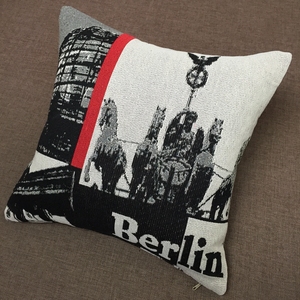 Copricuscini decorativi Vintage <span class=keywords><strong>London</strong></span> Paris fiore rosa plea copertura cuscino arazzo - Product Image 4