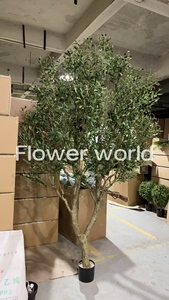 150 180 210cm Green <strong>Landscape</strong> Indoor and Outdoor Fake Fruit Artificial Olive Tree Potted Plant for Home Office Living Room Decor - Product Image 3