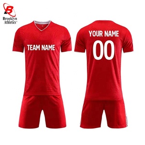 Özel son lig takımları mavi sarı beyaz renk turuncu tam Set ucuz futbol takımı forması - Product Image 2