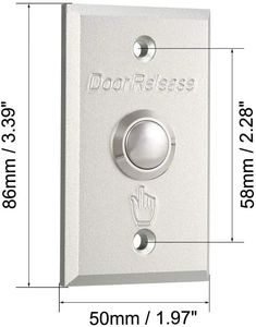 Door <strong>Exit</strong> <strong>Button</strong> <strong>Push</strong> to <strong>Exit</strong> Switch Aluminum Alloy Door Release <strong>Button</strong> - Product Image 5