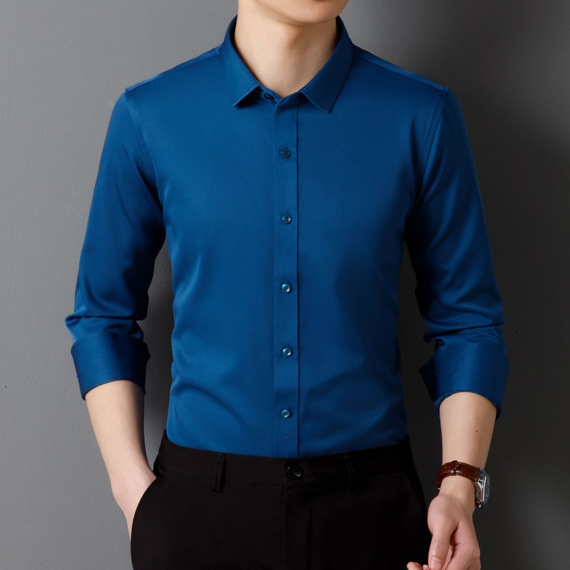 Long Sleeve-Peacock Blue-8810