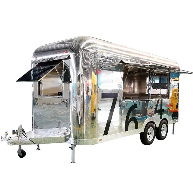 WECARE बहु-समारोह कॉफी गाड़ियां खाद्य ट्रेलर मोबाइल, खाद्य गाड़ी आइस क्रीम मिनी खाद्य ट्रक