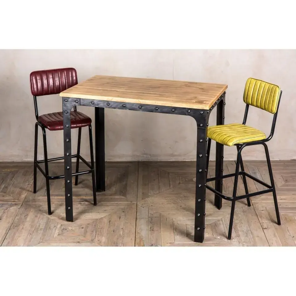 Set da pranzo classico in metallo Chaise Restaurant Furniture Cafe sala da pranzo tavolo e Set di sedie personalizza tavolo moderno di alta qualità