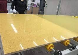 Modern Yellow Mirror Quartz Stone Countertops Kitchens Bathrooms Wall Cladding Vanities Hotels Big Slab Design <strong>3D</strong> Model Solution