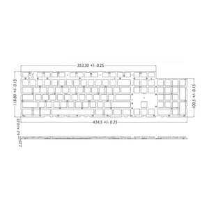 Interruttore a forbice modulo tastiera tipo Mac a grandezza naturale Keycaps cioccolato interfaccia USB per uso Desktop - Product Image 2