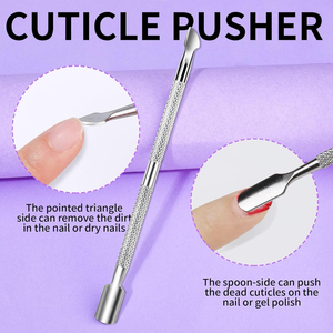 Cuticle Remover with Cuticle Pusher and Cuticle <strong>Cutter</strong>, Cuticle Trimmer Cuticle Nippers Nail Clippers for Women, Pedicure Tools - Product Image 2