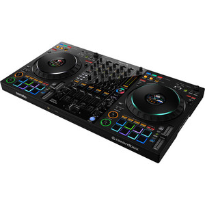 DDJ-FLX10 4通道<span class=keywords><strong>DJ</strong></span>控制器的最佳交易，适用于Rekordbox和Serato <span class=keywords><strong>DJ</strong></span> Pro (黑色) 音频控制台混音器