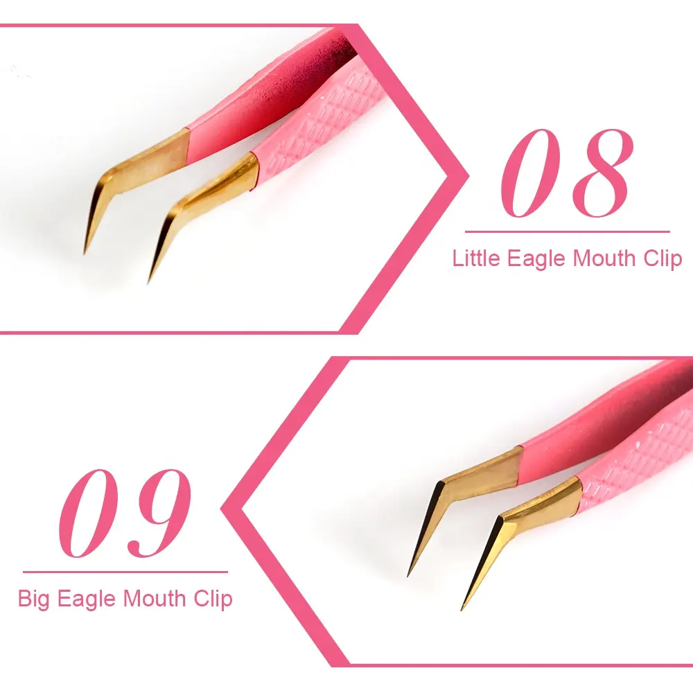 Mô hình mới màu hồng màu in nhíp với biểu tượng tùy chỉnh và mô hình ở mức giá thấp với tỷ lệ bán buôn ở mức thấp moq