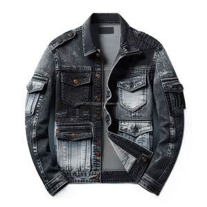 Kargo cepler Denim kot ceketler moda tulum üniforma stilleri fermuar/düğme çok cepler kış programı kargo ceketler