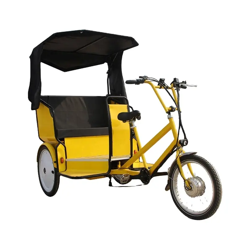 Brandneue Fahrrad Taxi elektrische Unterstützung drei Räder Pedicab Anhänger zum Verkauf