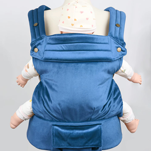 Ergonomic trẻ sơ sinh bọc tàu sân bay thoải mái em bé mang theo với vải nhung mềm điều chỉnh dây đai & túi thuận tiện - Product Image 1