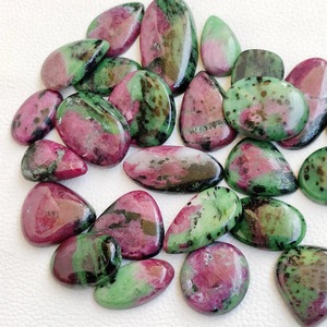 天然ルビーZoisite Cabochonルース宝石ユニークカラールビー宝石販売ヒーリングストーンジュエリー作り石ルビーカボション - Product Image 4