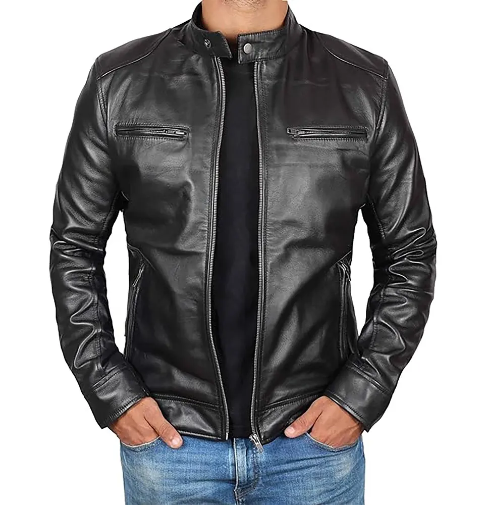 New Arrival Breathable OEM Custom Design High Quality Leather Jacket For Men With Cheap Price From Paksiatan